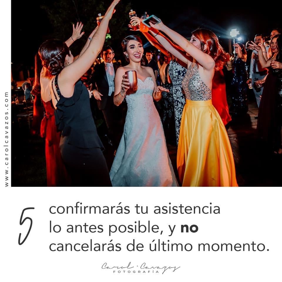 Confirmarás tu asistencia lo antes posible